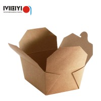 Custom Disposable kraft Paper Packaging Fast Food Takeout To Go Box