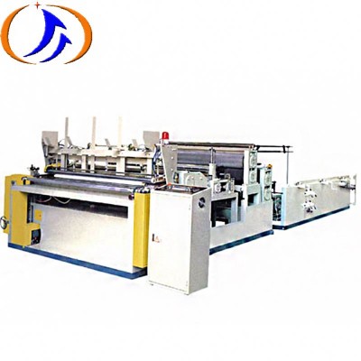 High Speed Full Automatic Rewinding Toilet Tissue Roll Making And Cutting Machine