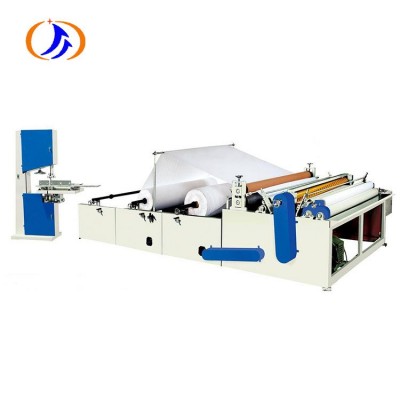 Full Automatic Toilet Tissue Paper Rewinding Making Machine Production Line With Cutting Machine